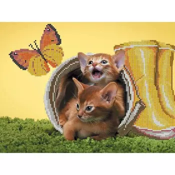 165/Б Набор для вышивания бисером Матренин Посад 'Мартовские шкоды' 28*34см