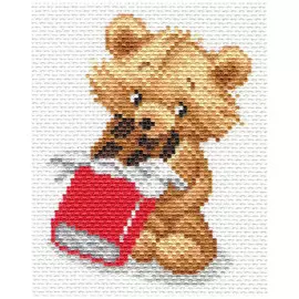 1664 Канва с рисунком Матренин посад 'Сладкоежка' 16*20см