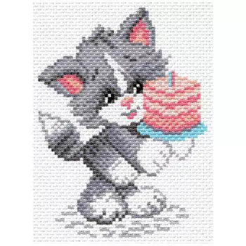 1665 Канва с рисунком Матренин посад 'Это тебе' 16*20 см (10*12 см)