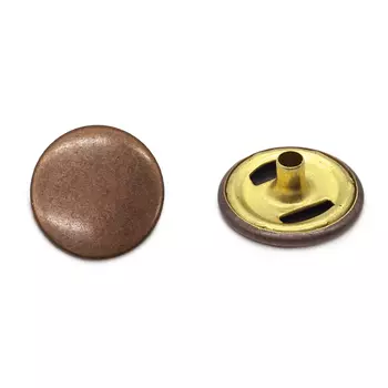 1666 Кнопка 5/15 01 BRASS т.медь