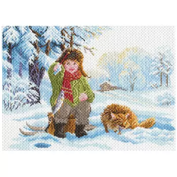 1668 Канва с рисунком Матренин посад 'Ловись рыбка' 37*49см