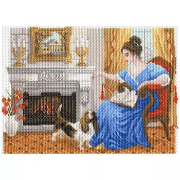1677 Канва с рисунком Матренин посад 'Домашний уют' 37*49см