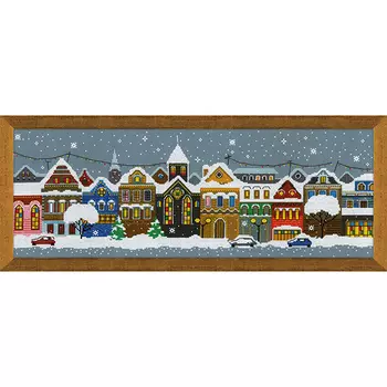 1683 Набор для вышивания Риолис 'Рождественский город' 60*21см