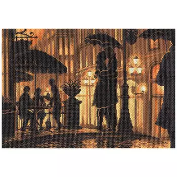 1685 Канва с рисунком 'Матренин Посад' 'Ночное кафе', 37*49 см