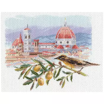 1697 Канва с рисунком Матренин посад 'Под солнцем Тосканы' 37*49см