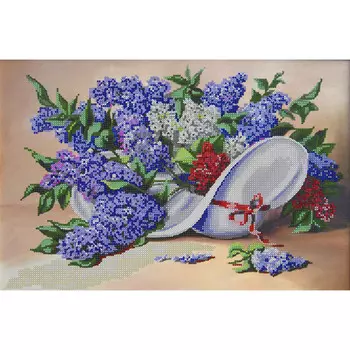 16/Б Набор для вышивания бисером 'Матренин посад' 'Сиреневый каприз', 37*49 см