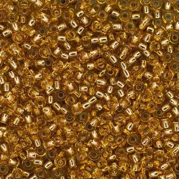 (17020С) 331-19001-10/0 Бисер прозрачный с серебр. центром 10/0, круг.отв., 20гр Preciosa