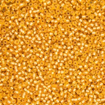 (17050) 331-39001-10/0 Бисер прозрачный матовый с серебр.центром 10/0, круг.отв., 20гр Preciosa