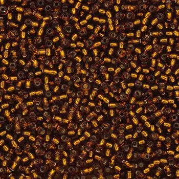 (17090) 331-19001-10/0 Бисер прозрачный с серебр.центром 10/0, круг.отв., 20гр Preciosa