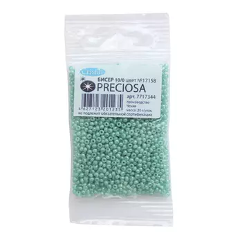 (17158) 331-19001-10/0 Бисер алебастр 10/0, круг.отв., 20гр Preciosa