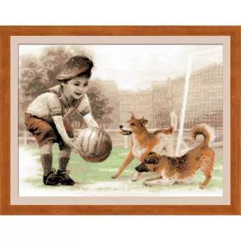 1746 Набор для вышивания Риолис 'Футбольная команда' 40*30 см