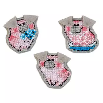 1750АС Набор для вышивания Риолис Магниты 'Поросята' 15*20*0,2см