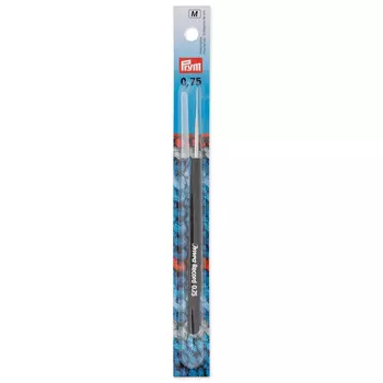 175624 Крючок IMRA Record для тонкой пряжи (сталь), мягкая ручка, сталь, 0,75 мм, Prym