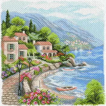 1765 Канва с рисунком Матренин посад 'Морской бриз' 34*34см (41*41см)