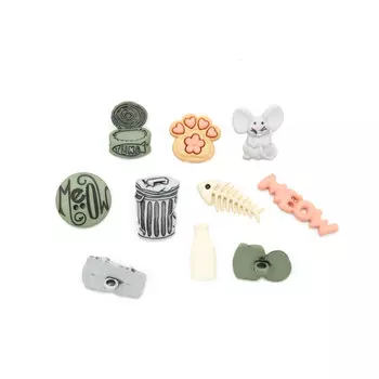 1770, Пуговицы-фигурки. Кошачьи лакомства Dress It