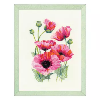 1775 Набор для вышивания Риолис 'Розовые маки' 21*27см