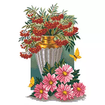 1792/Н Набор для вышивания Матренин Посад 'Рябиновое утро' 37*49см