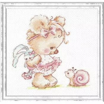 17-16 Набор для вышивания Чудесная игла 'Я с тобой дружусь!'13*13см