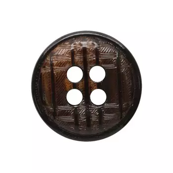 17-1 Пуговица 4 прок. 15мм (черный/бежевый)