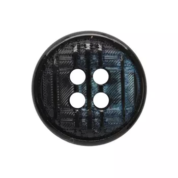 17-1 Пуговица 4 прок. 15мм (черный/синий)
