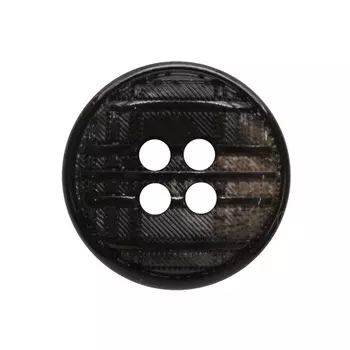 17-1 Пуговица 4 прок. 15мм (черный/серый)