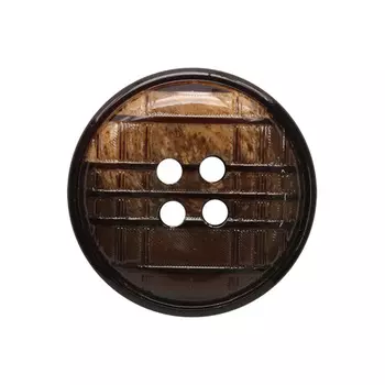 17-1 Пуговица 4 прок. 25мм (черный/бежевый)