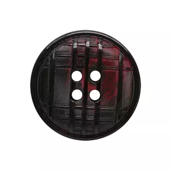 17-1 Пуговица 4 прок. 25мм (черный/красный)