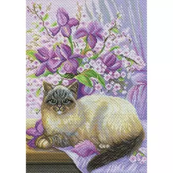 1810 Канва с рисунком 'Матренин Посад' 'Сиреневая нежность', 37*49см