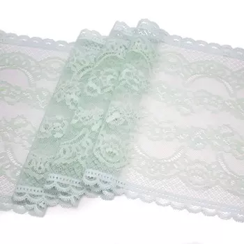 1817 Кружево эластичное 24см*10м, светло-зеленый