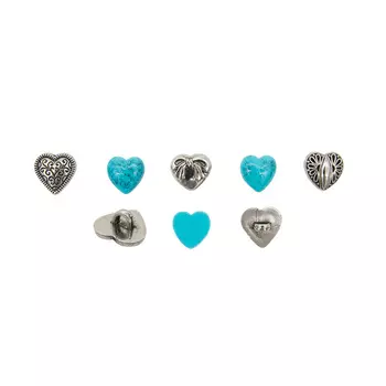 181, Декоративные пуговицы. СМ Сердца серебряные Dress It Up