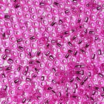 (18277) Бисер прозрачный с серебр.центром 10/0, круг.отв., 50г, Preciosa