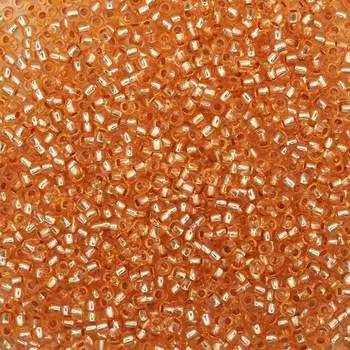 (18288) Бисер прозрачный с серебр.центром 10/0, круг.отв., 50г, Preciosa