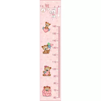 1839/Н Набор для вышивания (частичный счётный крест) Матренин Посад 'Мишки-малышки' 41*150см