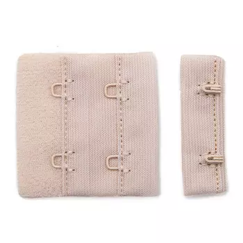 1842 Текстильная застежка с крючками 2*2 для бюстгальтера 44мм, Arta-F (168 серебристый пион)