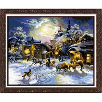 1856 Канва с рисунком Матренин посад 'Вечера на хуторе' (37*49см)