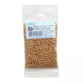 (18583) 331-39001-10/0 Бисер металлик матовый 10/0, круг.отв., 20гр Preciosa