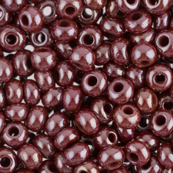 (18600) Бисер непрозрачный с жемчужным покрытием 10/0, круг.отв., 50г, Preciosa