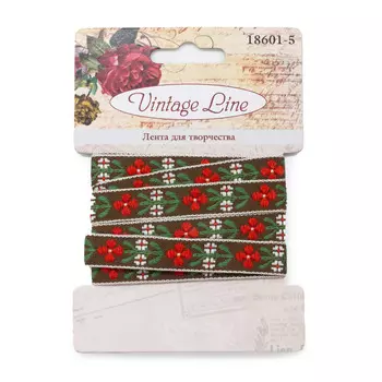 18601-5 Лента декоративная для творчества, 12 мм x 1 м, Vintage Line
