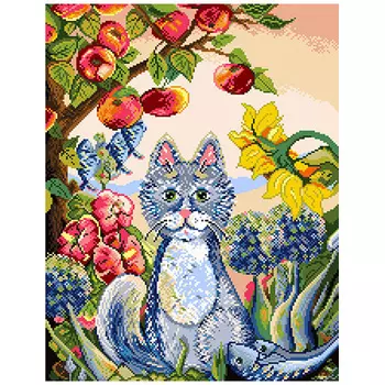 1890 Канва с рисунком Матренин посад ' Дачный сезон' 37*49см