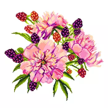 1894 Канва с рисунком Матренин посад 'Гармония' (34*34) 41*41см