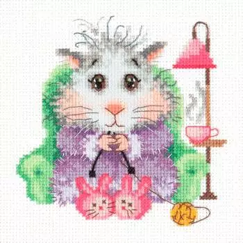 18-95 Набор для вышивания 'Чудесная игла' 'Вяжу на !', 12*12 см