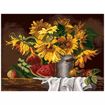 1902 Канва с рисунком Матренин посад 'Вкус лета '37х49 см.( 30х40см)