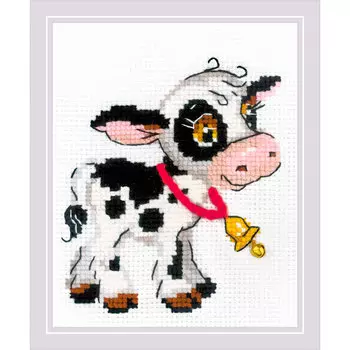 1902 Набор для вышивания Риолис 'Теленок с колокольчиком'13*16см