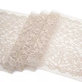 1907 Кружево эластичное 24,5см*10м, бежевый