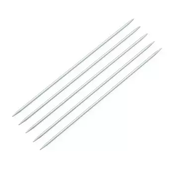 191362 Спицы чулочные алюминиевые, 533 серый, 15 см*2,5 мм, упак./5 шт., Prym