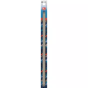 191556 Спицы чулочные, алюминий, жемчужно-серый, 30 см*2,5 мм, упак./5 шт., Prym