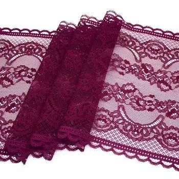 1921 Кружево эластичное 23см*10м, малиновый
