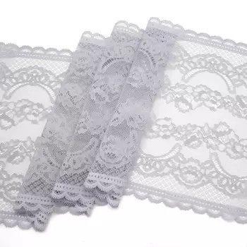 1923 Кружево эластичное 24см*10м, серый