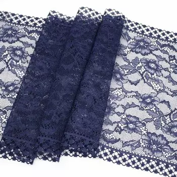 1925 Кружево эластичное 25см*10м, т.синий