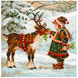 1926 Канва с рисунком Матренин посад 'Забота' 21*29 см (28*37 см)